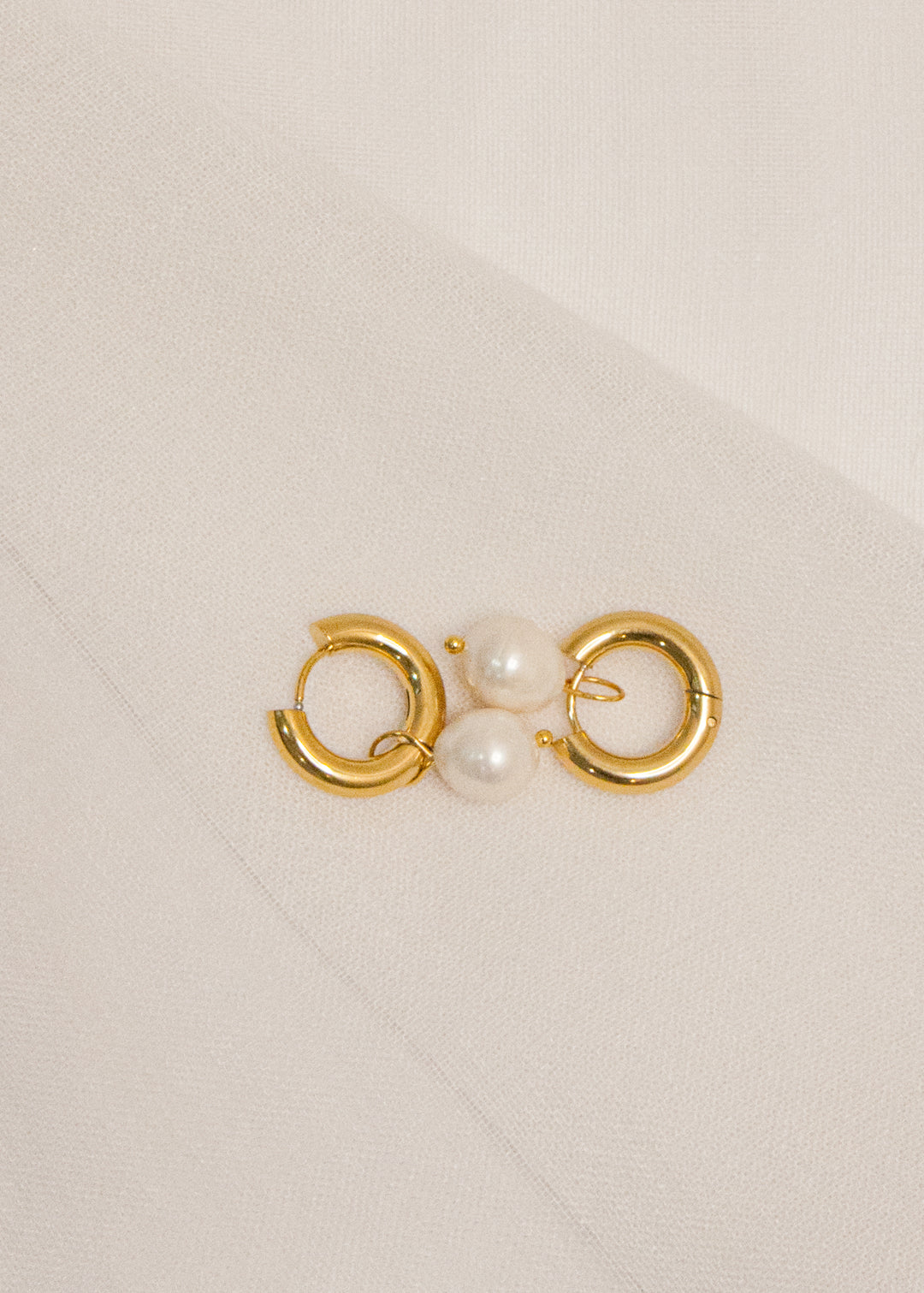 Ivory Hoop Earrings